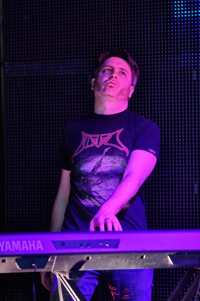 Filming Live takes for Orphan video at Studio 5 Live Keighley-Stewart Appleyard — Dawn of Elysium photograph