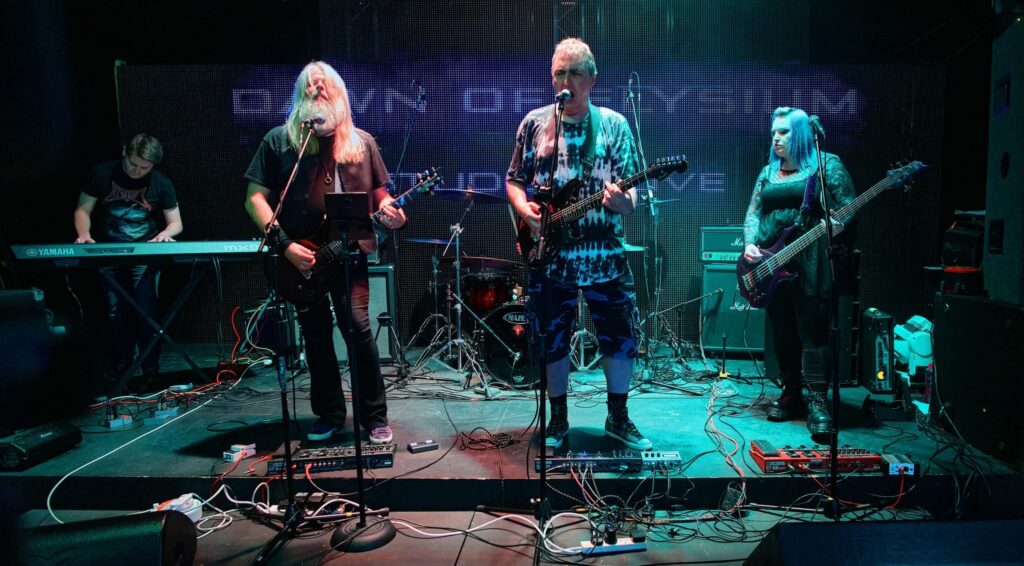Filming Live takes for Orphan video at Studio 5 Live Keighley-Stewart Appleyard — Dawn of Elysium photograph